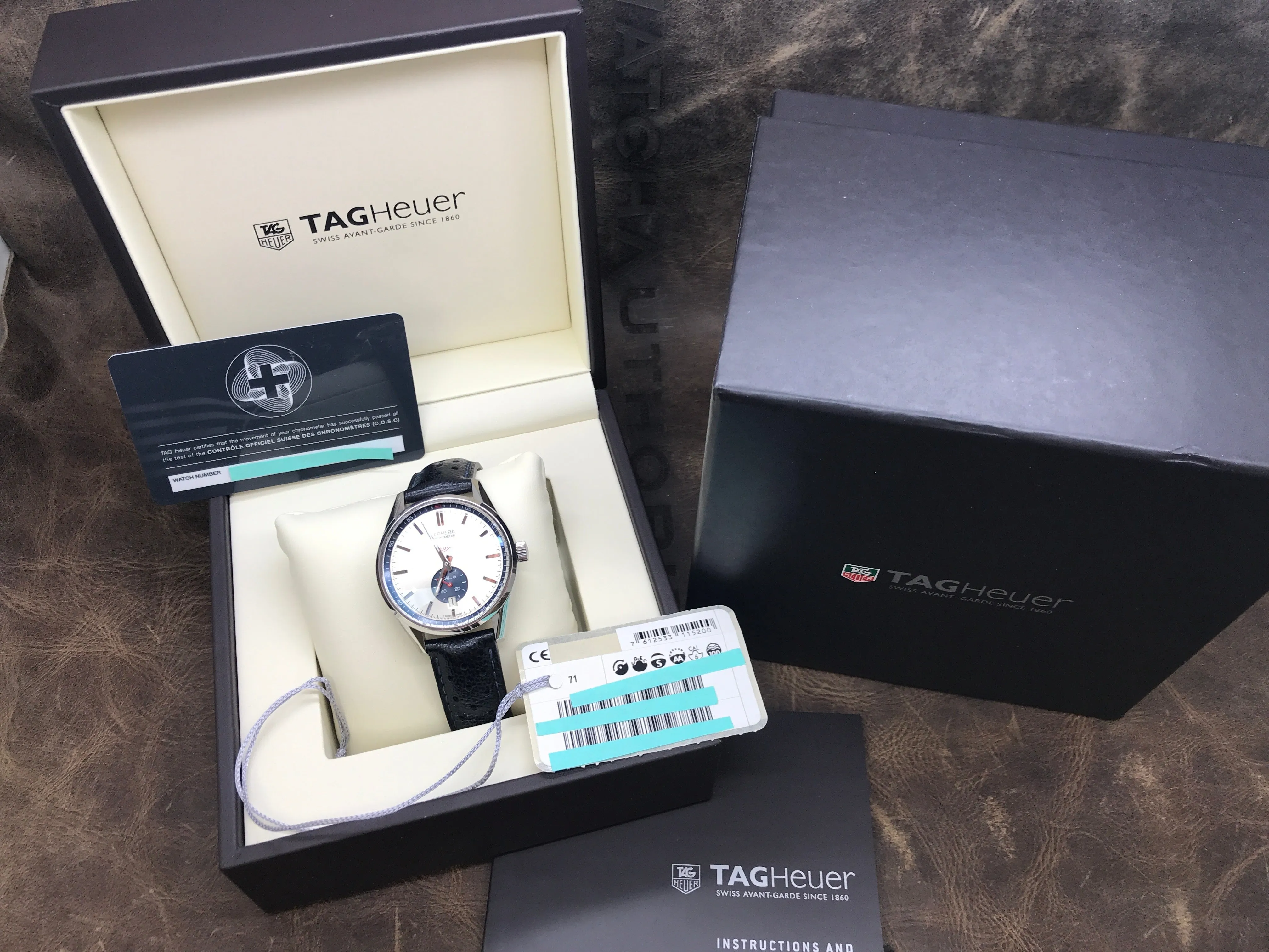 TAG Heuer Carrera Caliber 6 WV5111.FC6350 Silver Dial Automatic Men's Watch