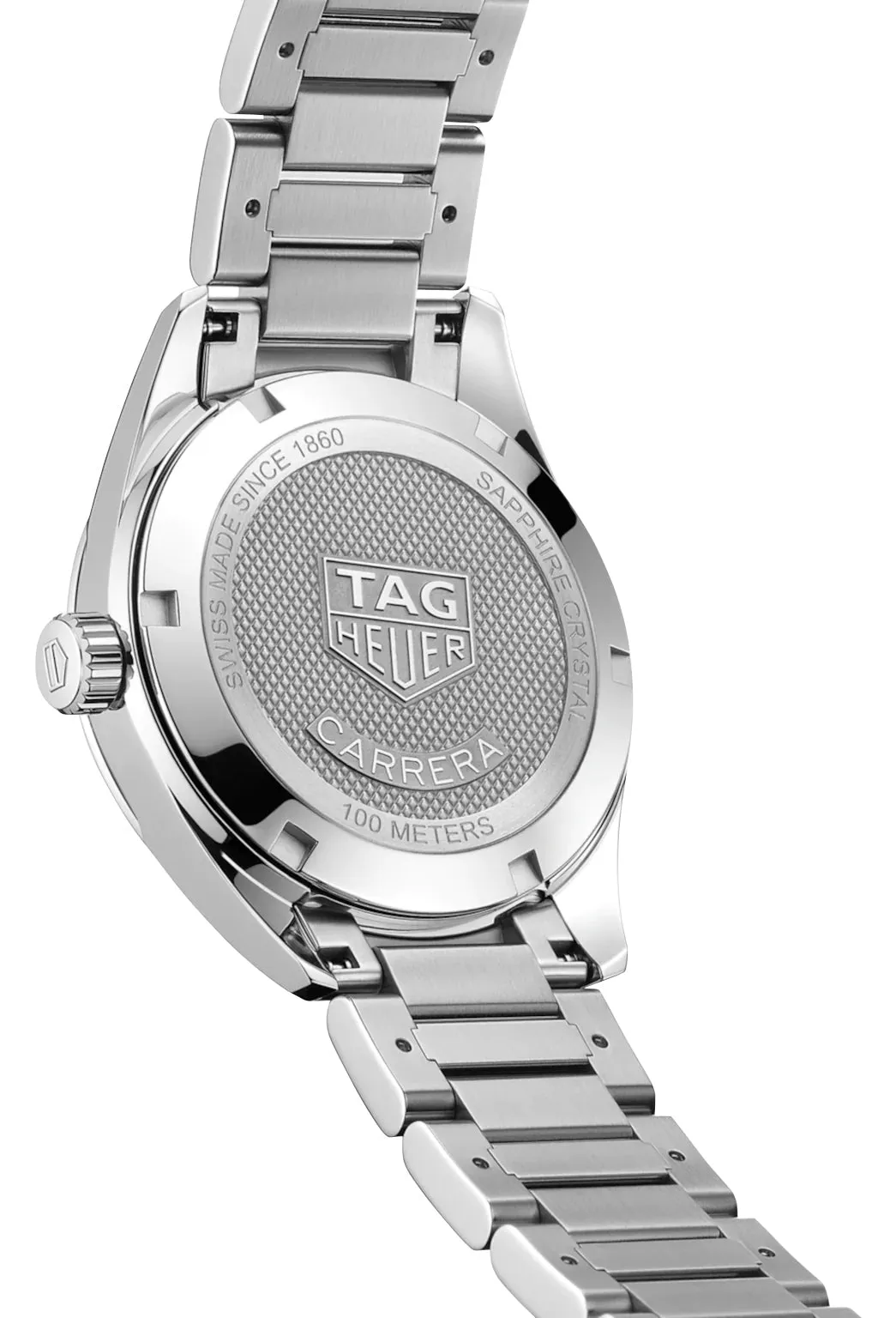 TAG Heuer Carrera Stainless Steel Mother-Of-Pearl Dial Diamonds Date Quartz Womens Watch WBK1318.BA0652