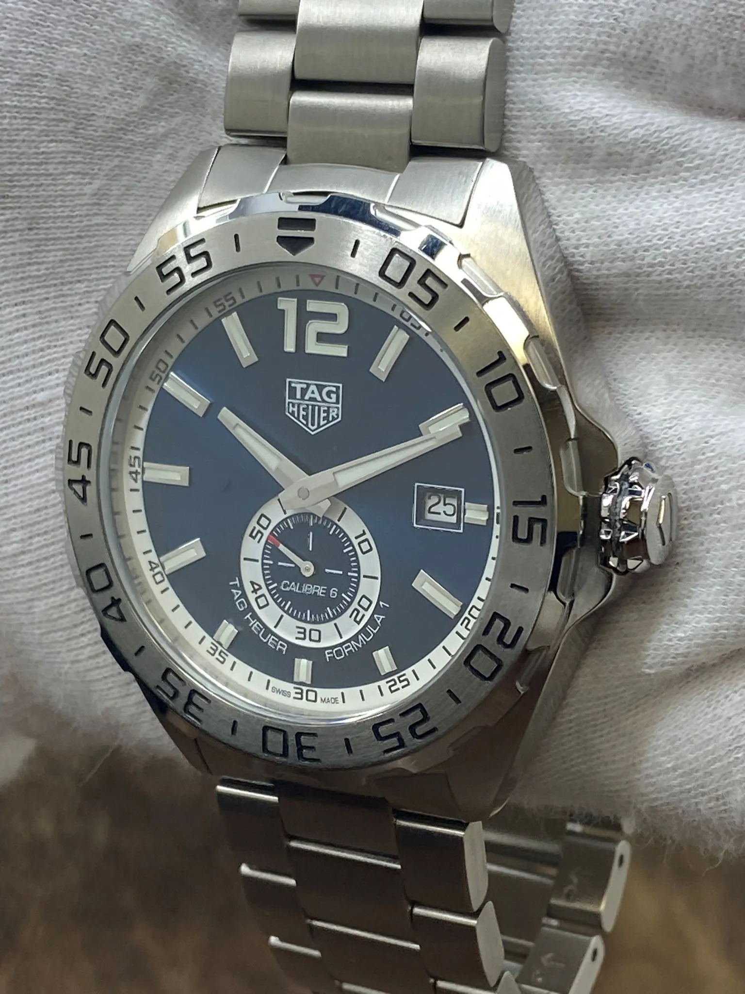 TAG Heuer Formula 1 Calibre 6 WAZ2014 Blue Dial Automatic Men's Watch