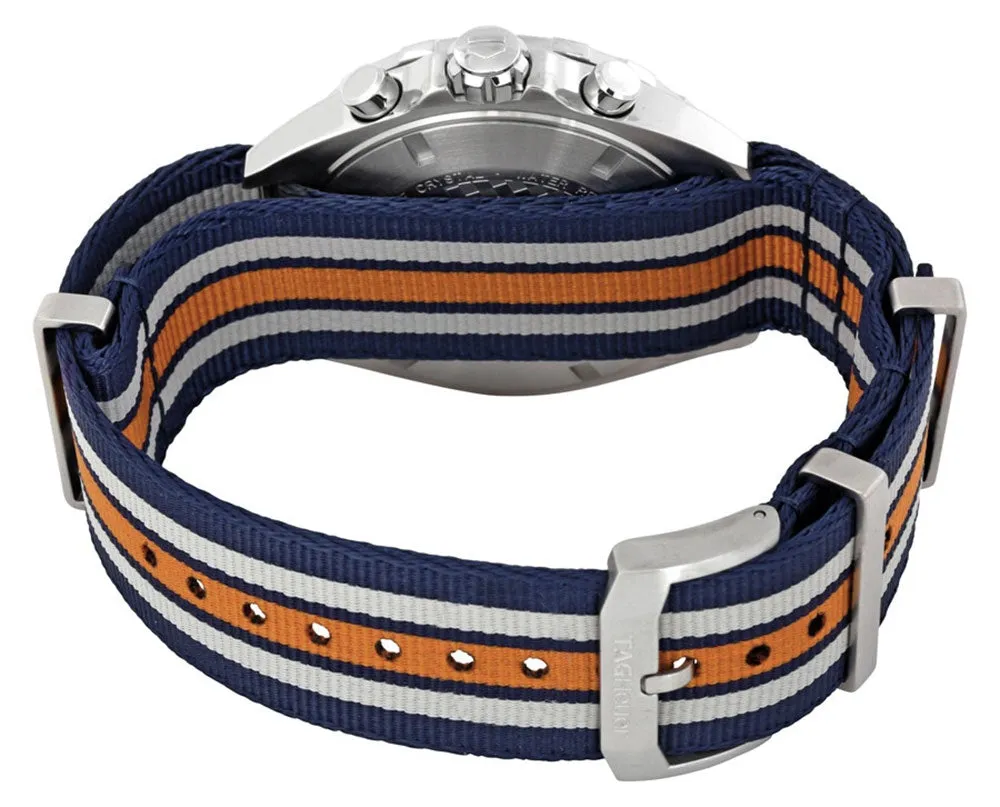 TAG Heuer Formula 1 Chronograph Stainless Steel Nato Strap Blue Dial Date Divers Quartz Mens Watch CAZ1014.FC8196