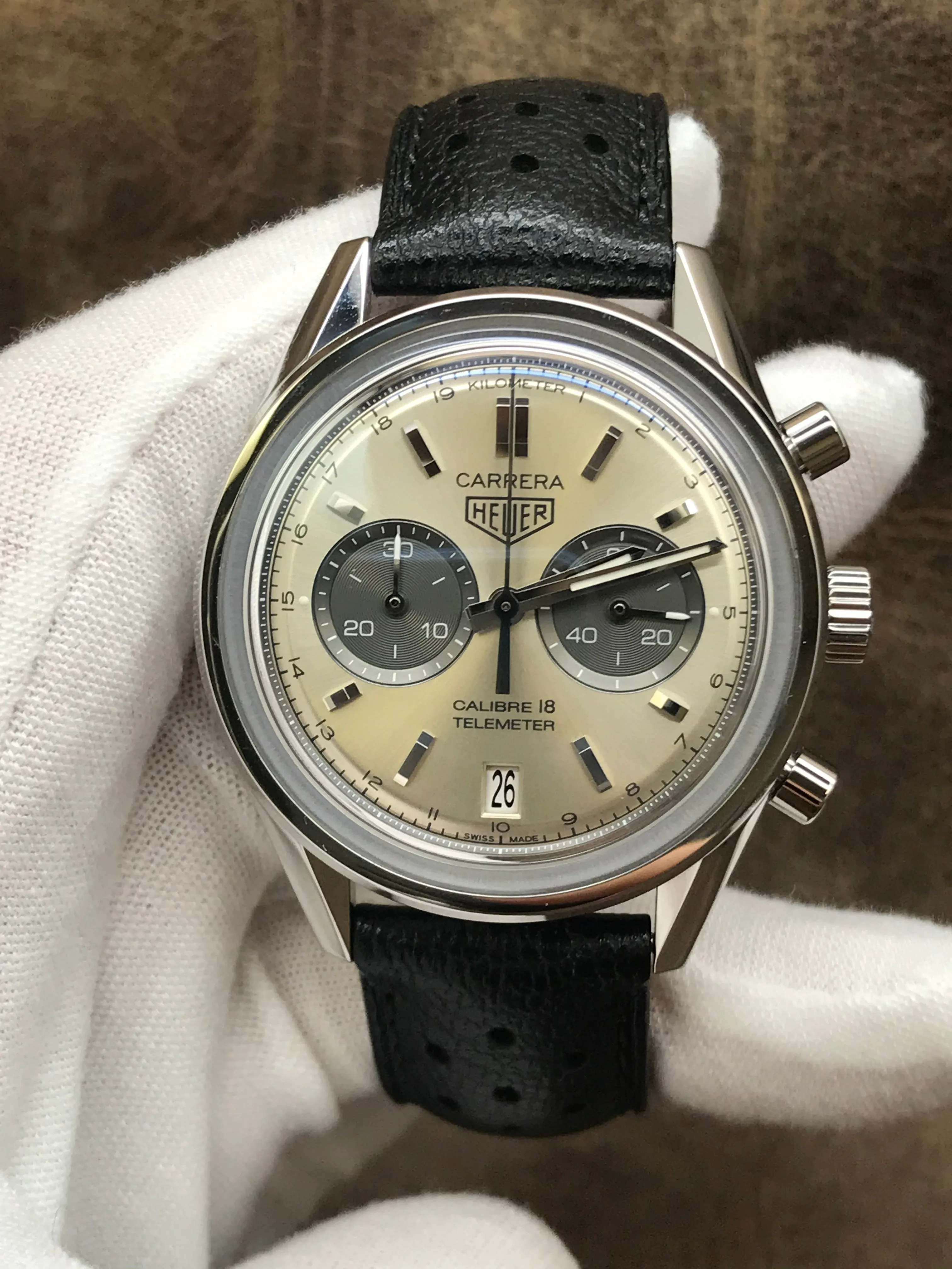 TAG Heuer Heritage Carrera CAR221A.FC6353 Sunray Silver Dial Automatic Men's Watch