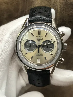 TAG Heuer Heritage Carrera CAR221A.FC6353 Sunray Silver Dial Automatic Men's Watch