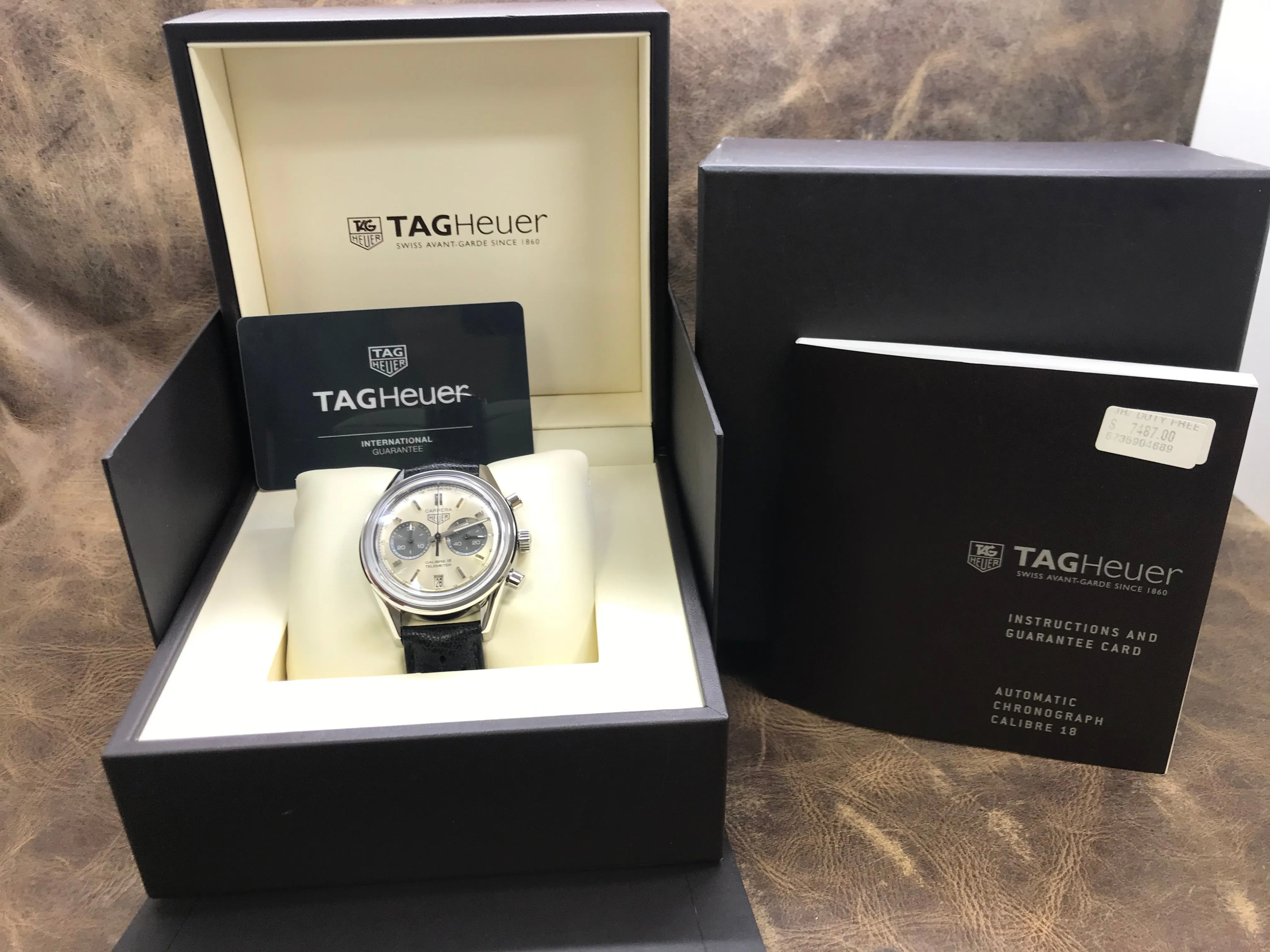 TAG Heuer Heritage Carrera CAR221A.FC6353 Sunray Silver Dial Automatic Men's Watch