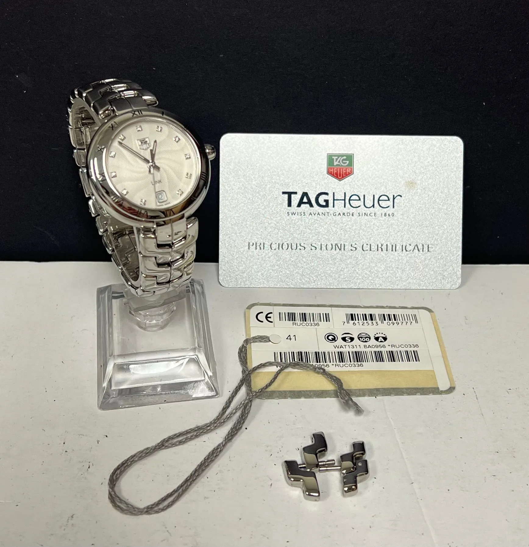 TAG Heuer Link WAT1311.BA0956 Silver Guilloche Dial Quartz Women's Watch