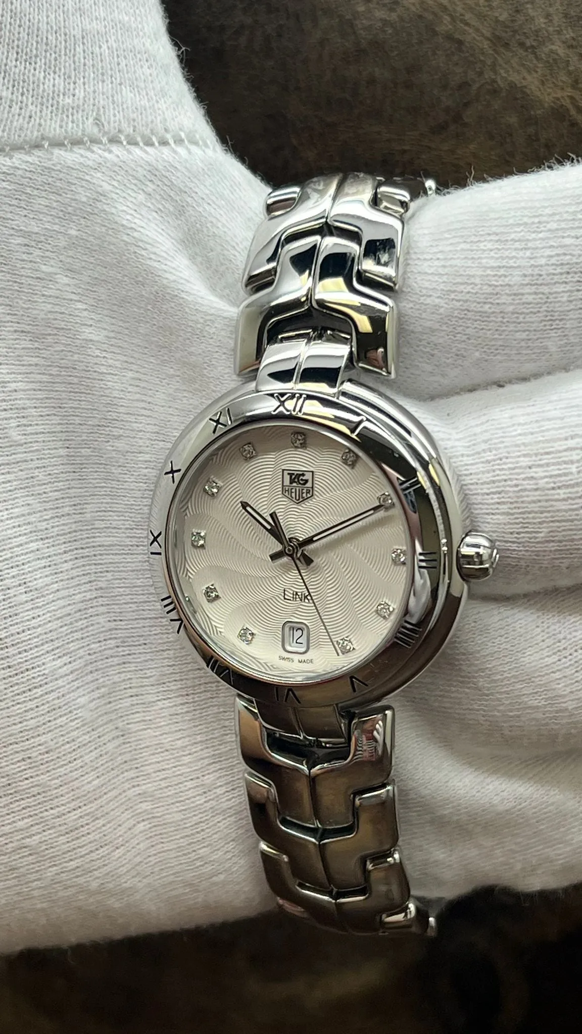 TAG Heuer Link WAT1311.BA0956 Silver Guilloche Dial Quartz Women's Watch