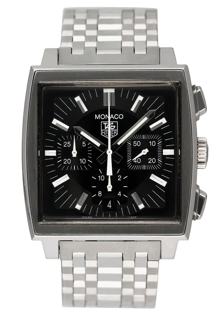 Tag Heuer Monaco Chronograph CW2111 Mens Watch Box Papers