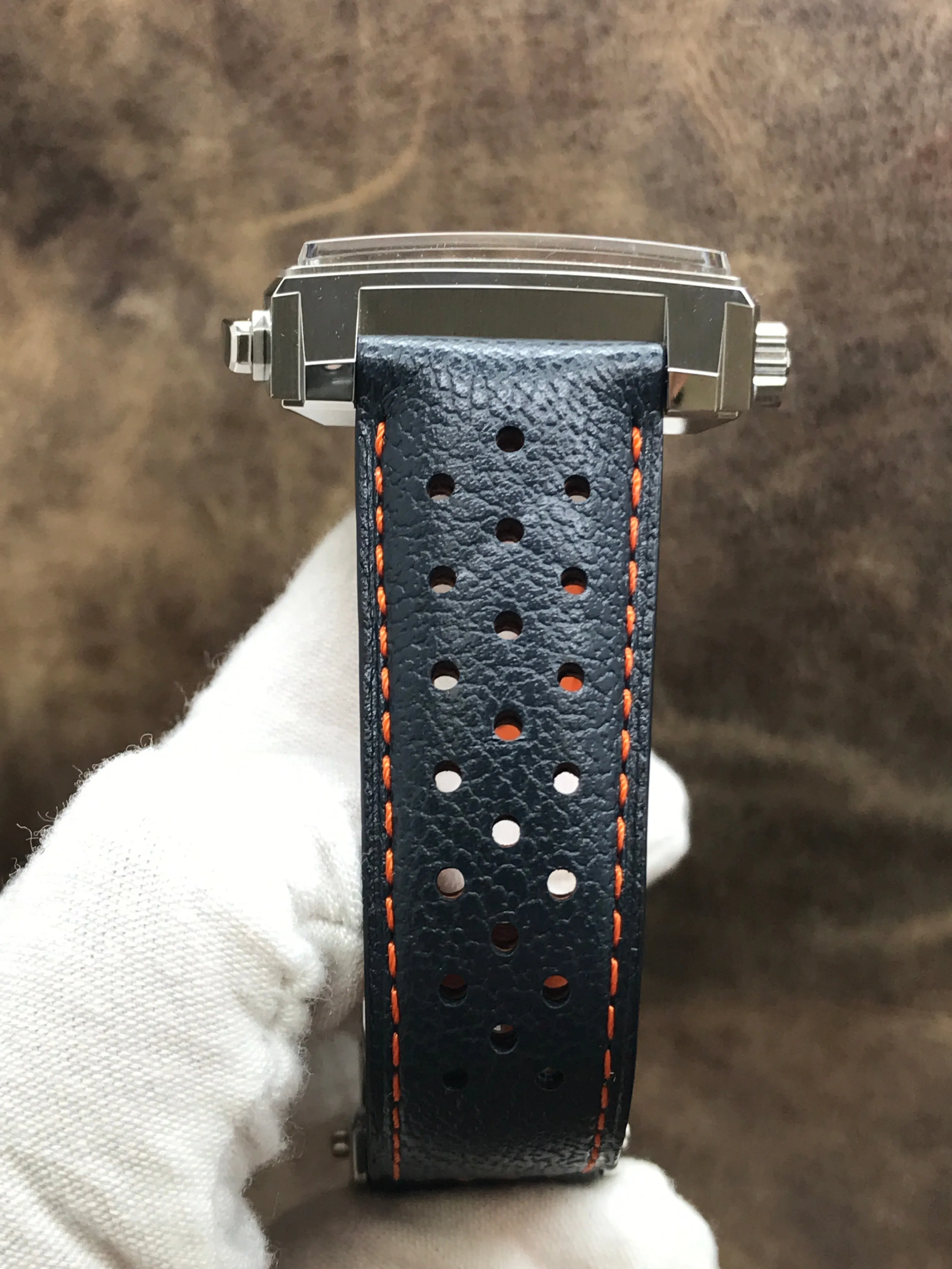 TAG Heuer Monaco Gulf CAW211R Blue and Orange Dial Automatic Men's Watch