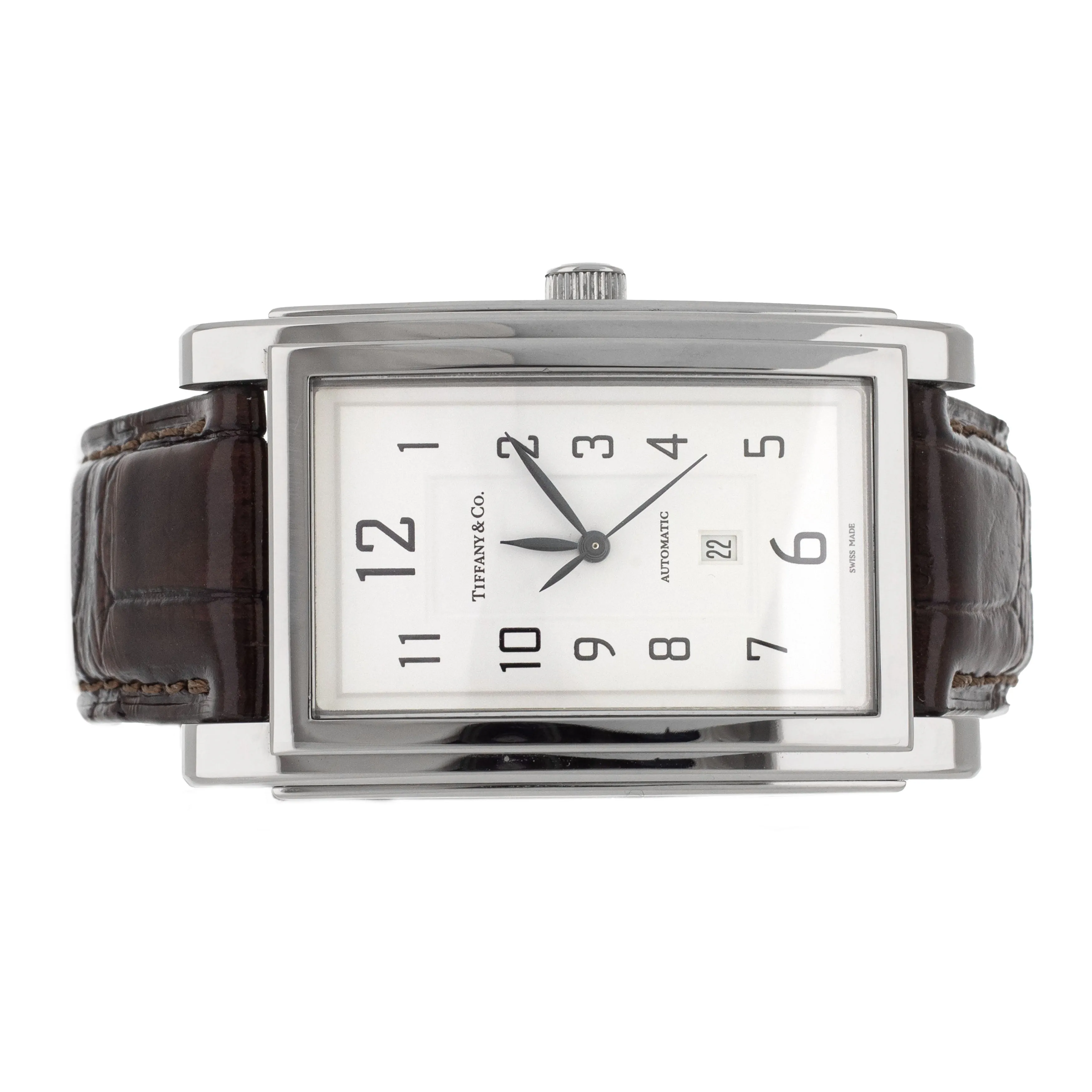 Tiffany & Co. Grand Stainless Steel White Dial 29mm 19291103 Full Set