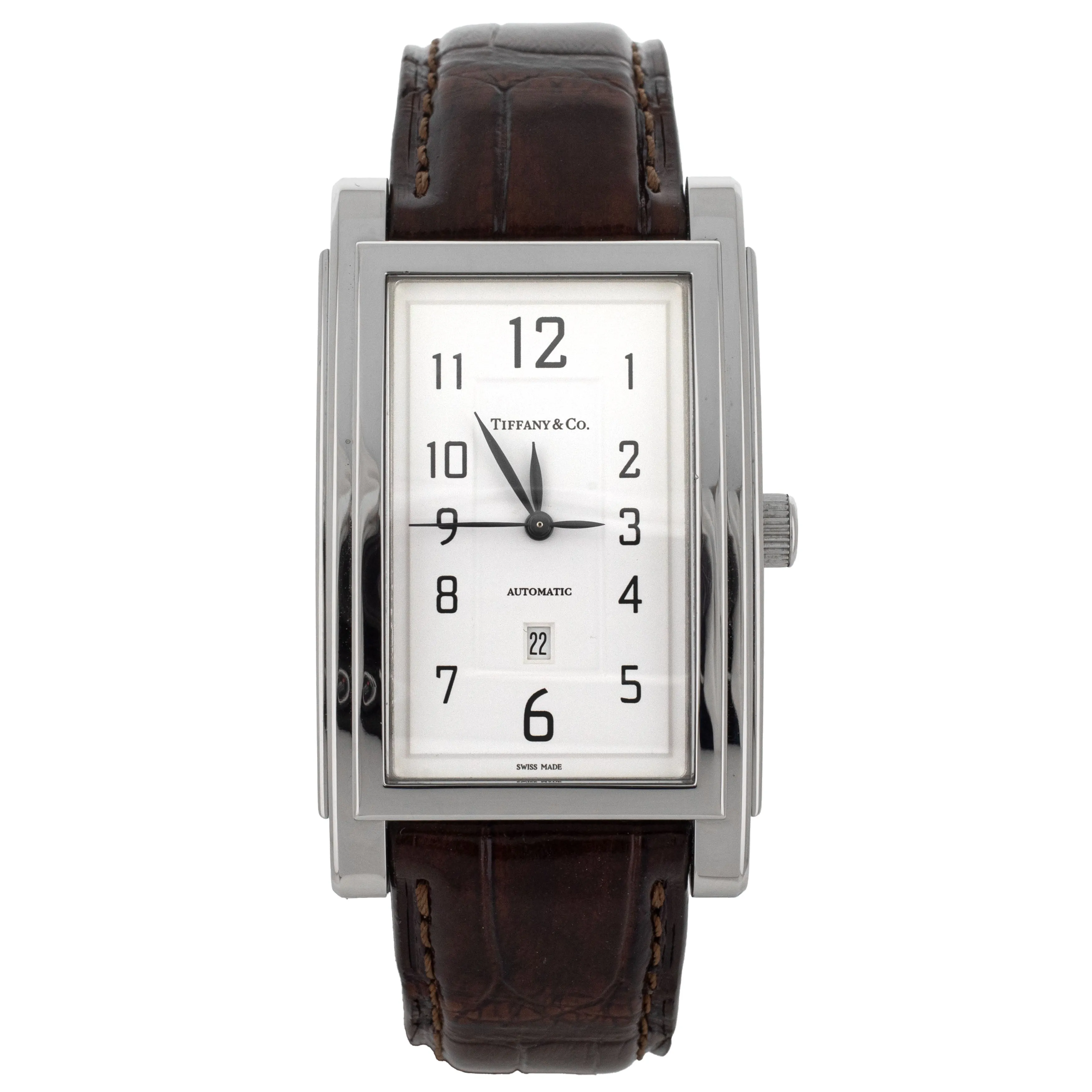 Tiffany & Co. Grand Stainless Steel White Dial 29mm 19291103 Full Set