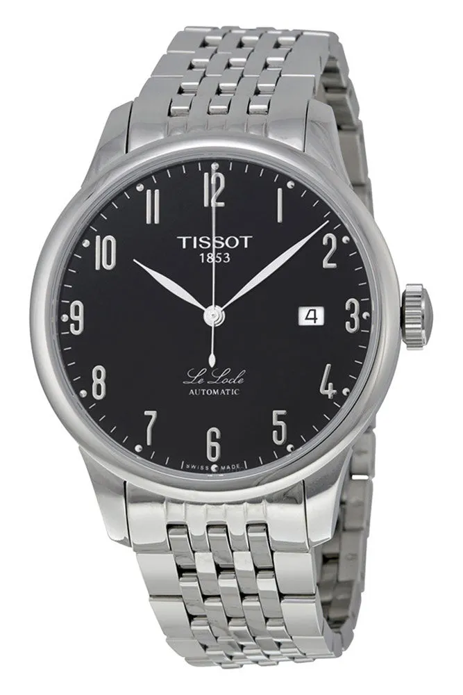 Tissot Le Locle Stainless Steel Automatic Black Dial Date Mens Watch T41148352