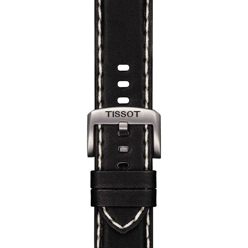 Tissot Official Black Leather Strap Lugs 22mm
