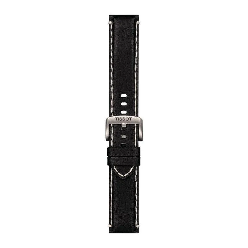 Tissot Official Black Leather Strap Lugs 22mm