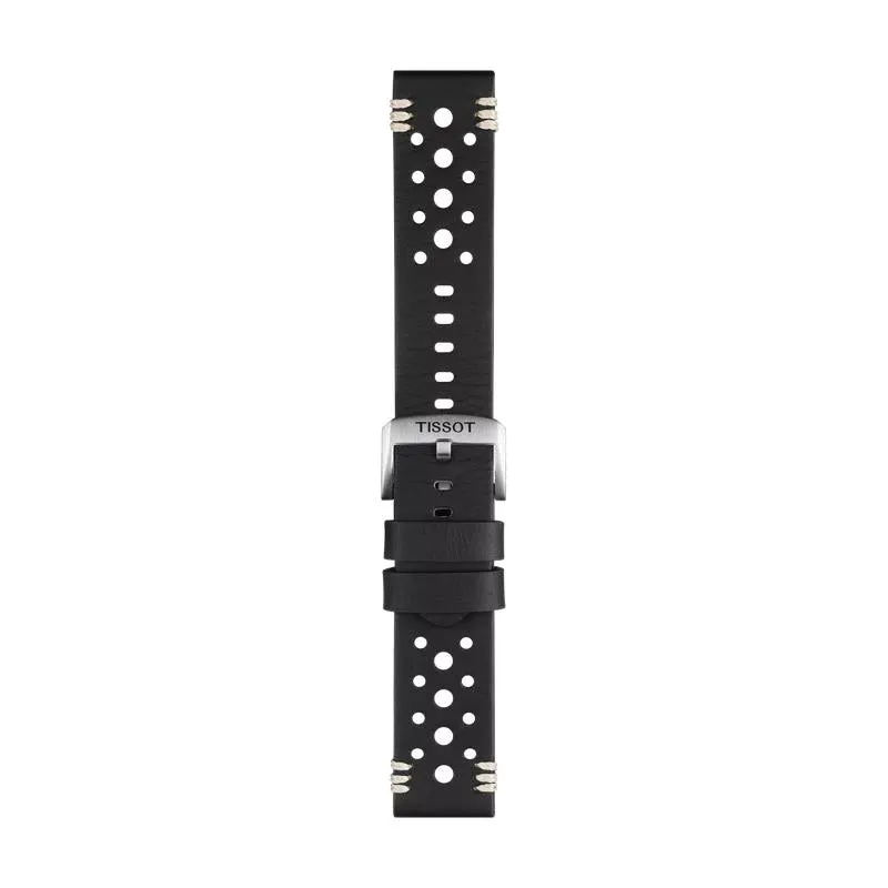 Tissot Official Black Leather Strap Lugs 22mm