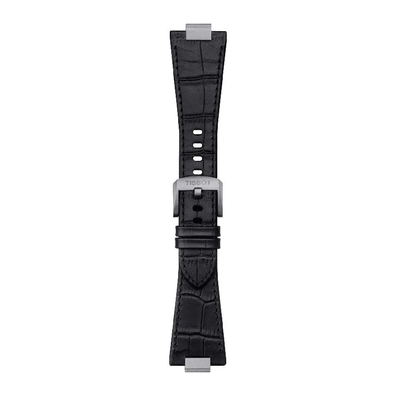 Tissot Official Black PRX Leather Strap with Steel Endpiece