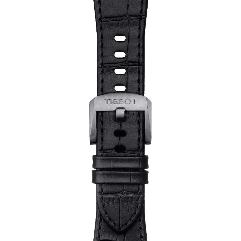 Tissot Official Black PRX Leather Strap with Steel Endpiece
