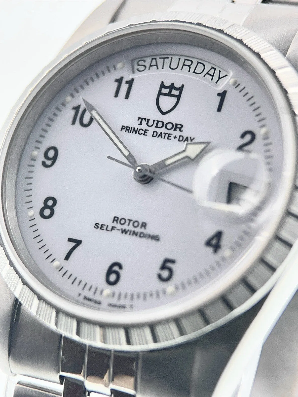 Tudor Date Day Stainless Steel White Dial 36mm Automatic Men’s Watch 76210
