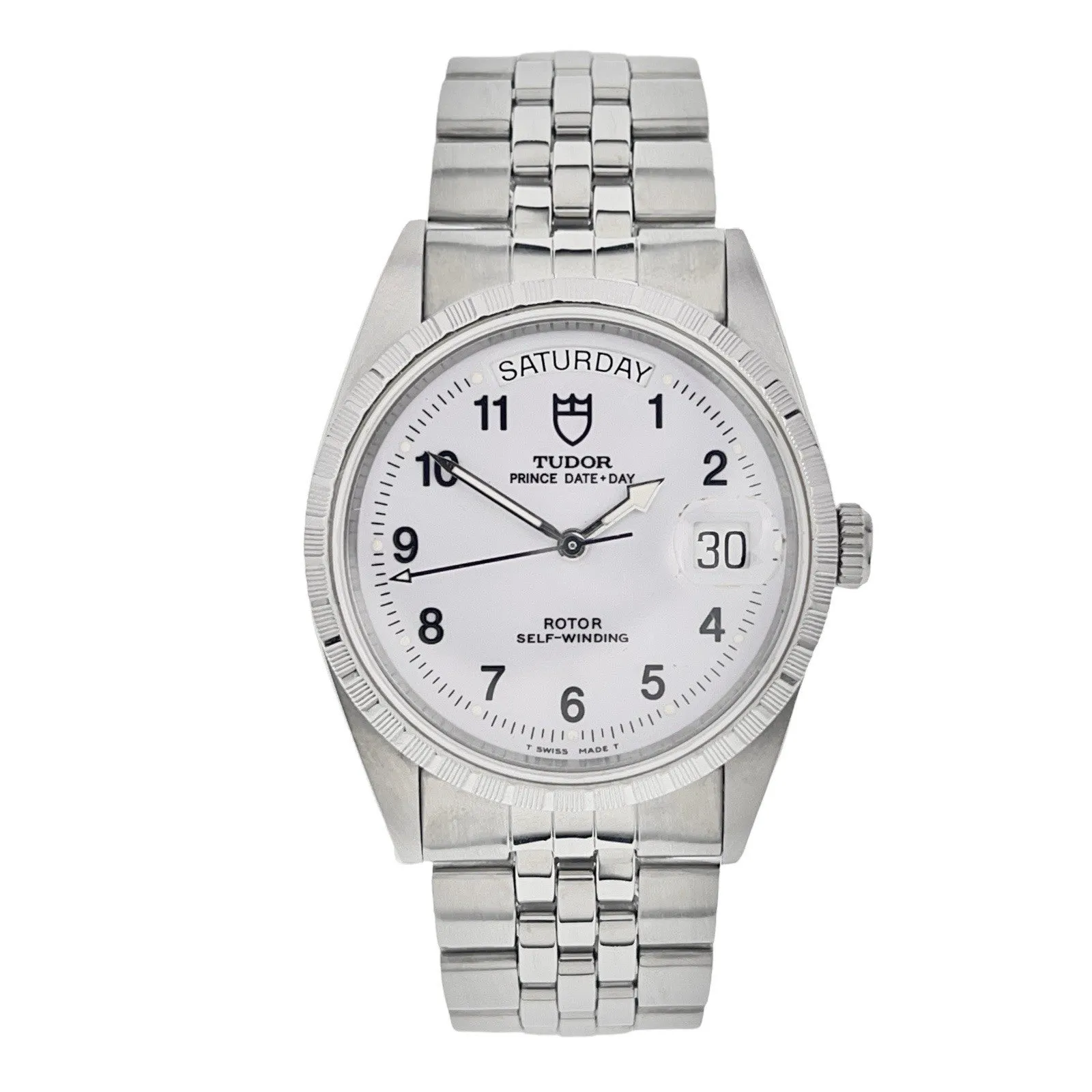 Tudor Date Day Stainless Steel White Dial 36mm Automatic Men’s Watch 76210