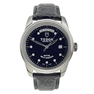 Tudor Glamour Date Day Steel Black Dial 39mm Automatic Men’s Watch 56000