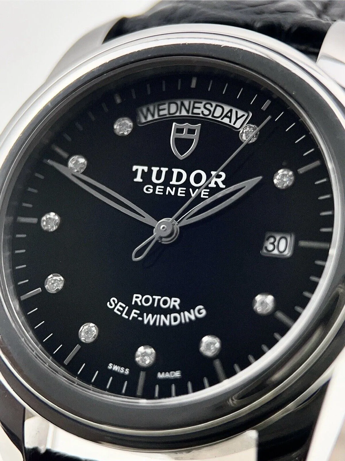 Tudor Glamour Date Day Steel Black Dial 39mm Automatic Men’s Watch 56000