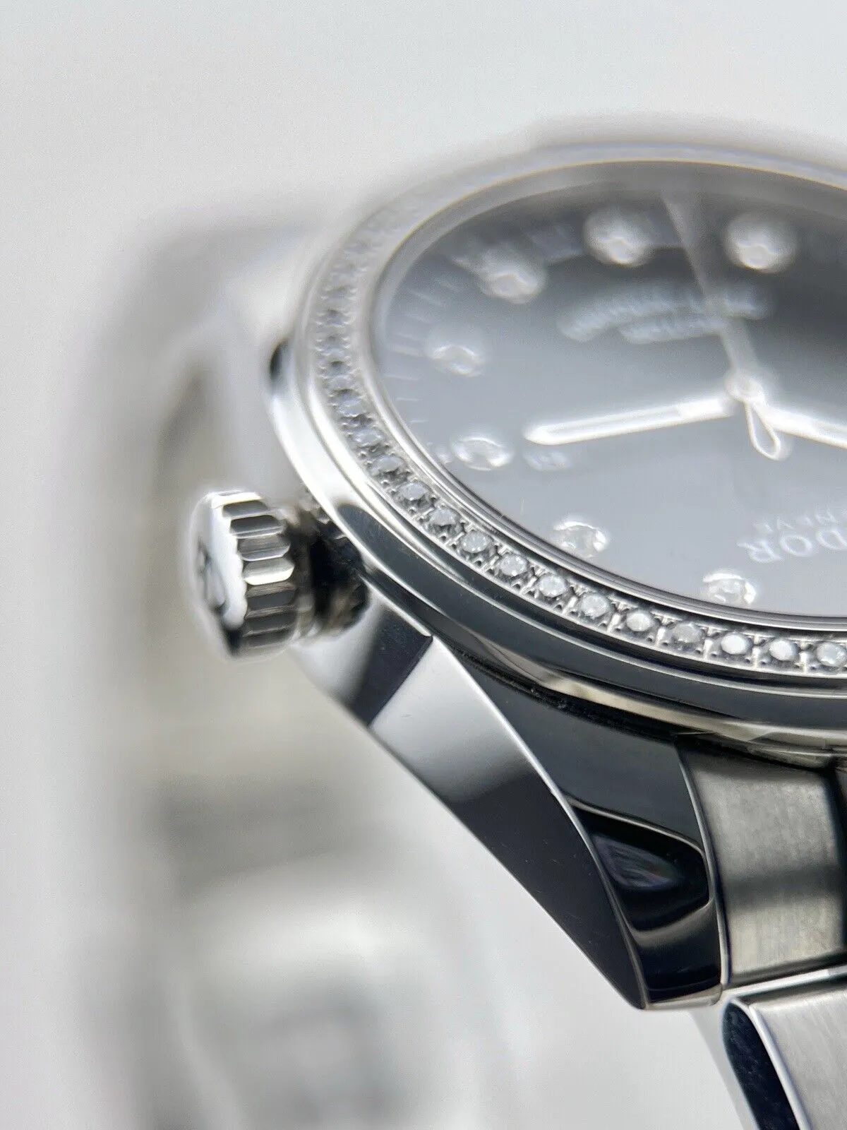 Tudor Glamour M53020 Factory Diamond Bezel Ladies Watch 31mm B&P 2023