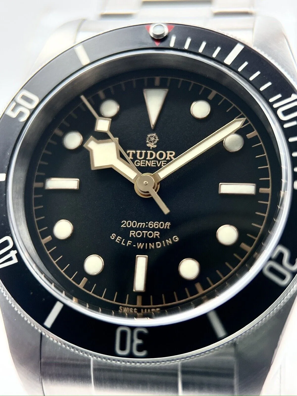 Tudor Heritage Black Bay 79220N Men's Watch Automatic 41mm Black Smiley Dial B&P