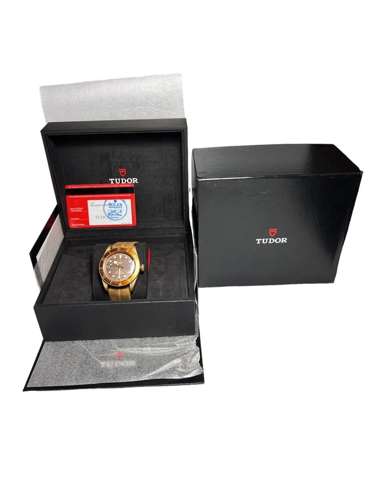 TUDOR Heritage Black Bay 79250B Bronze Brown Dial Automatic Men's Watch B&P