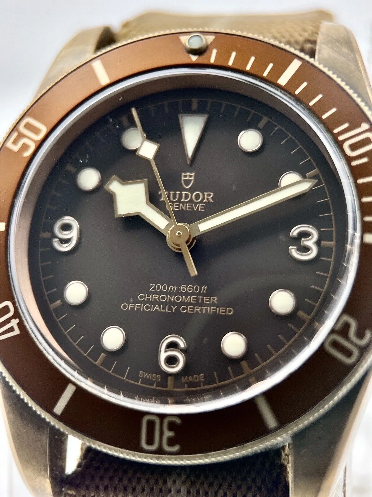 TUDOR Heritage Black Bay 79250B Bronze Brown Dial Automatic Men's Watch B&P