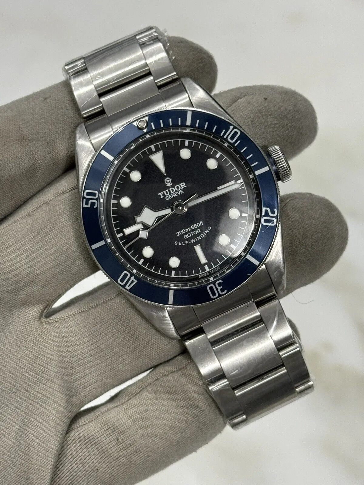 Tudor Heritage Black Bay Blue Steel Blue 41mm Automatic Men’s Watch 79220B
