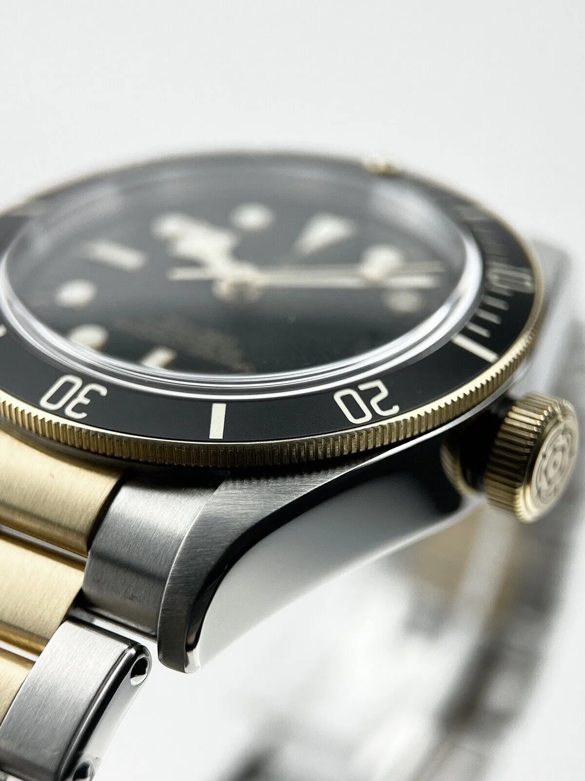 TUDOR Heritage Black Bay S&G 79733N Date 2 Tone 18k Gold Automatic Watch