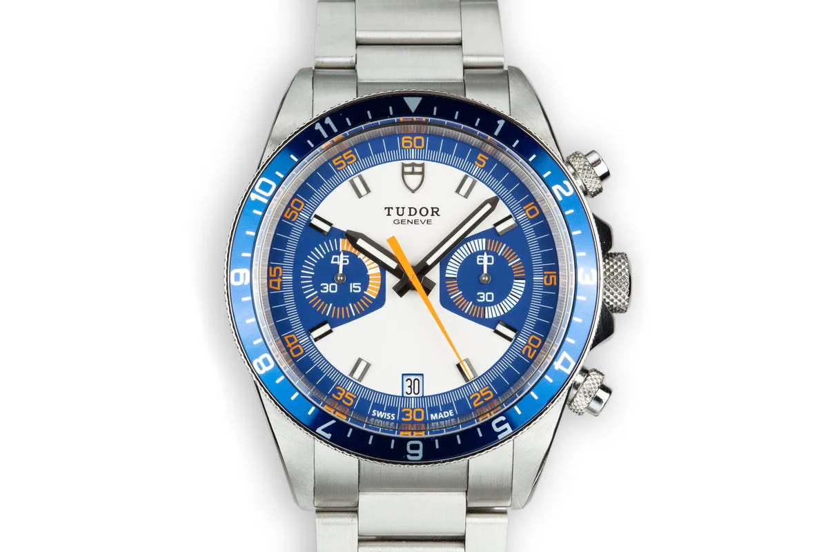 Tudor Heritage Chrono 70330 Blue Dial With Box