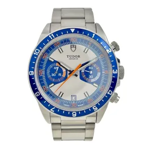 Tudor Heritage Chronograph Blue Stainless Steel 42mm Automatic Mens Watch 70330B