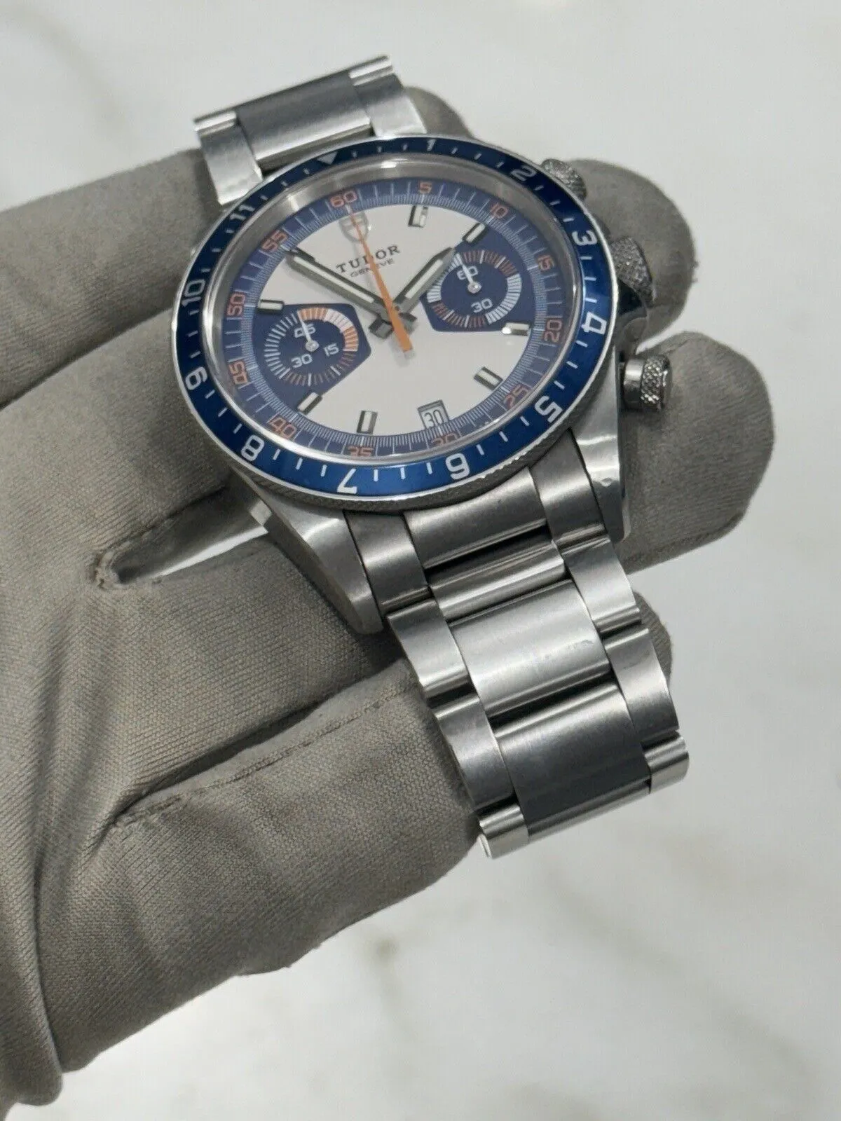 Tudor Heritage Chronograph Blue Stainless Steel 42mm Automatic Mens Watch 70330B