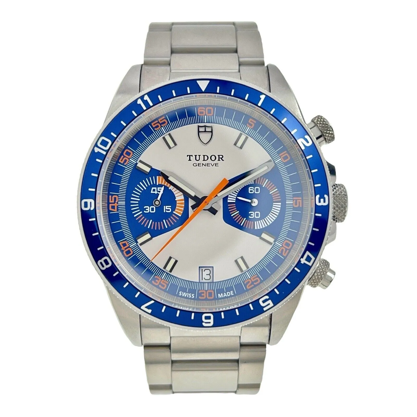Tudor Heritage Chronograph Blue Stainless Steel 42mm Automatic Mens Watch 70330B