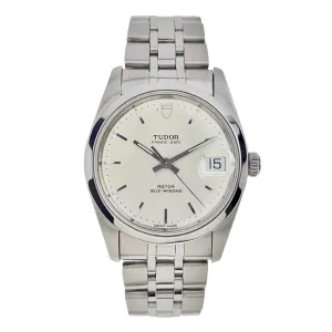 Tudor Oysterdate Steel Silver Dial 34mm Automatic Men’s Watch 74000