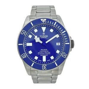 Tudor Pelagos BLUE Titanium 42mm 25600TB Automatic Dive Date Watch With B&P