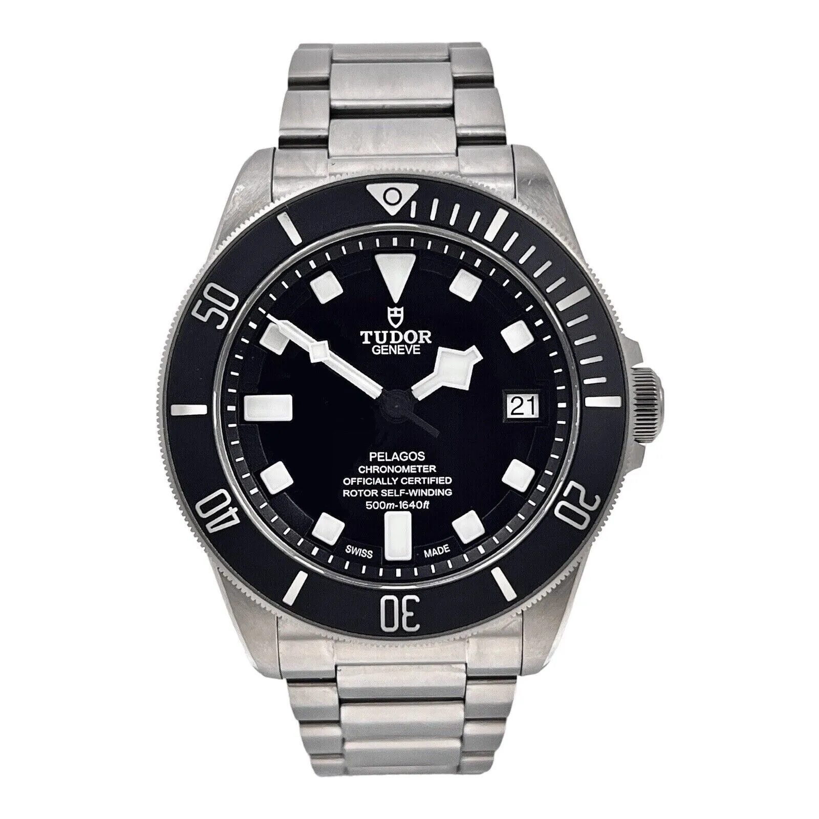 Tudor Pelagos Chronometer Automatic 42mm Black Dial Titanium Men's Watch 25600TN