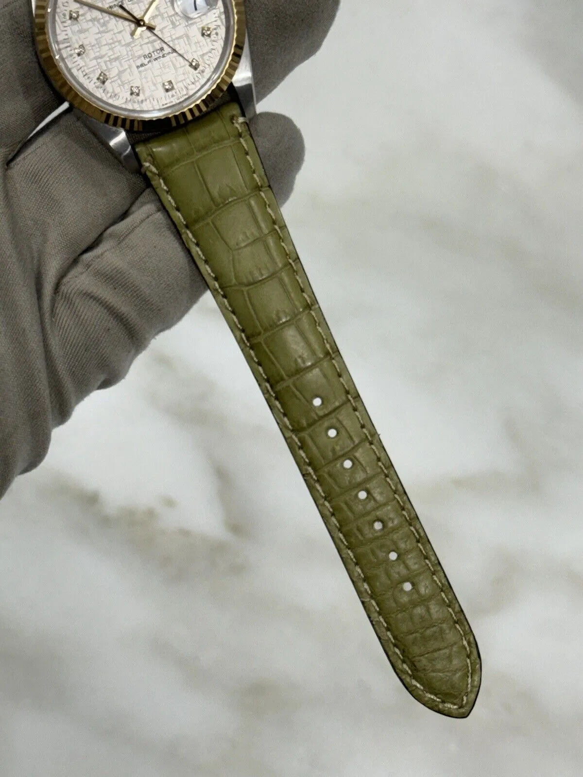 Tudor Prince Date-Day 76213 Automatic Factory Diamond Dial -  Box/Papers