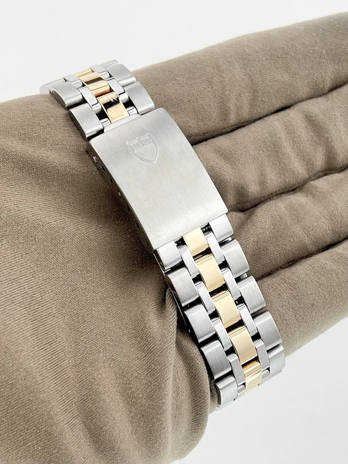 Tudor Prince Date Gold And Steel Silver Diamond 34mm Automatic Mens 74033