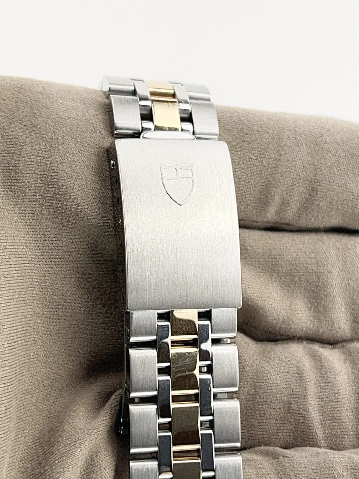 Tudor Prince Date Gold And Steel Silver Diamond 34mm Automatic Mens 74033