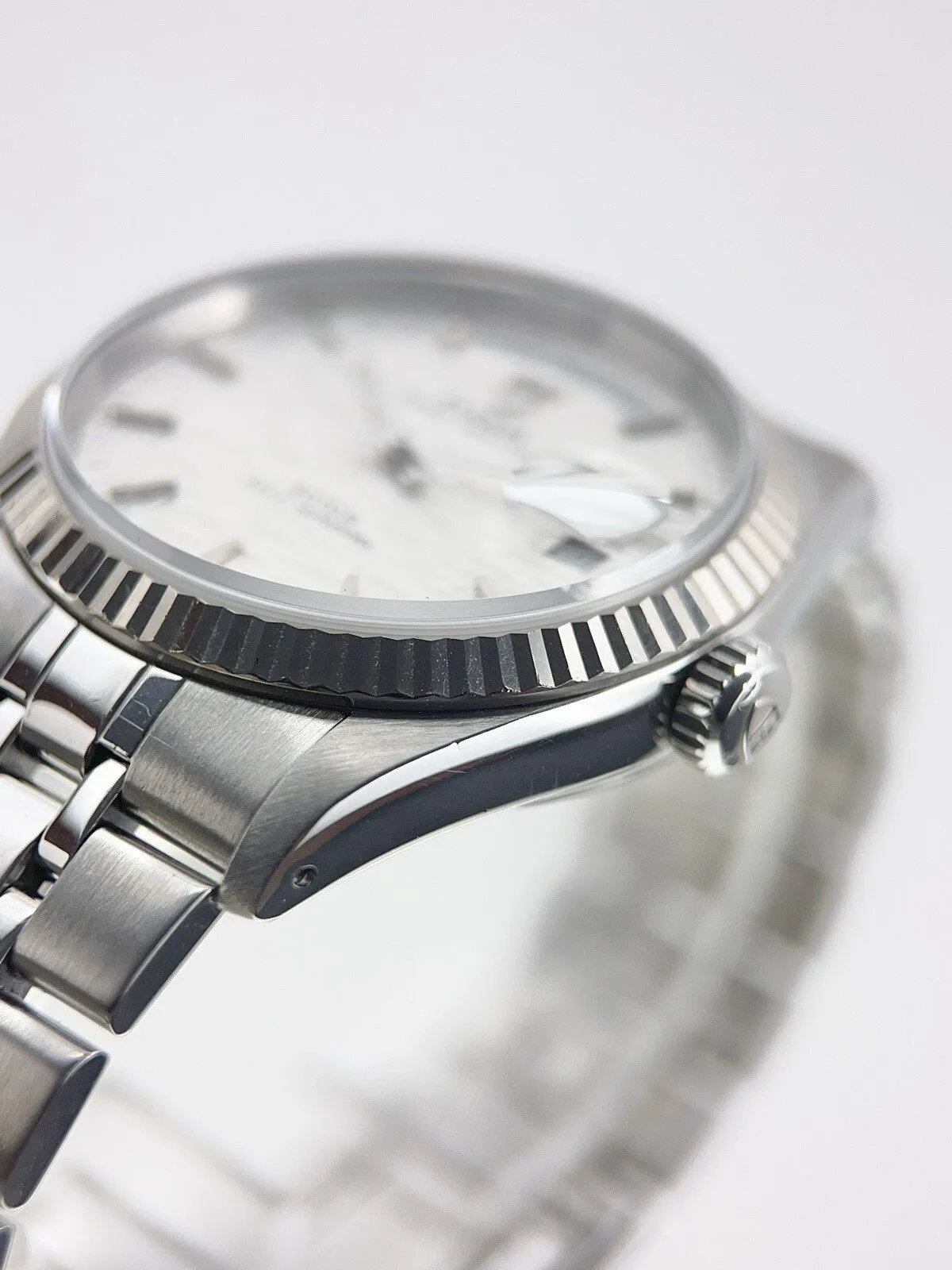 Tudor Prince Day & Date Stainless Steel 36mm Linen Automatic Men’s Watch 76214