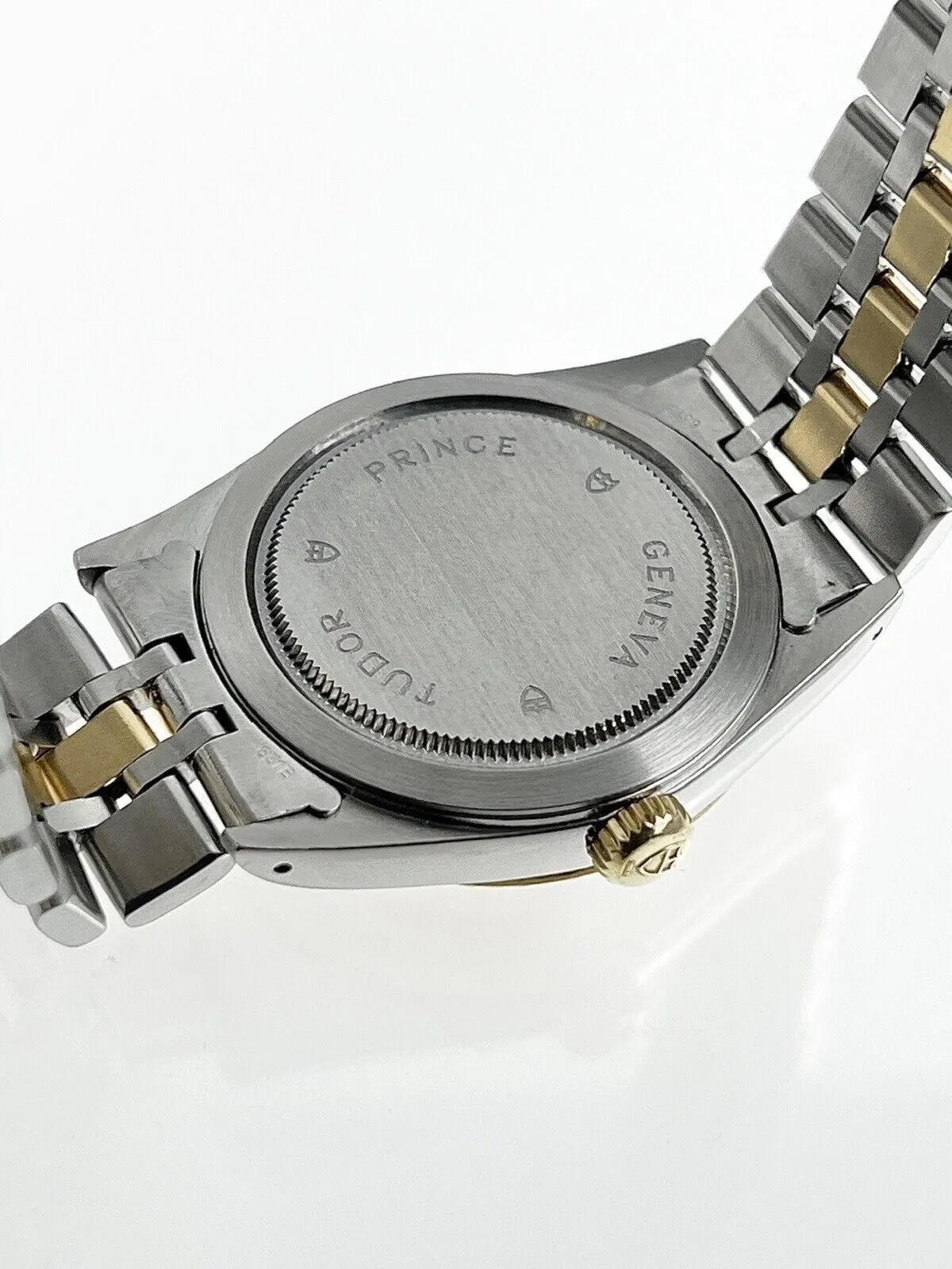 Tudor Prince Day Date 76213 Diamond Dial Gold Steel Automatic Men's Watch 36mm