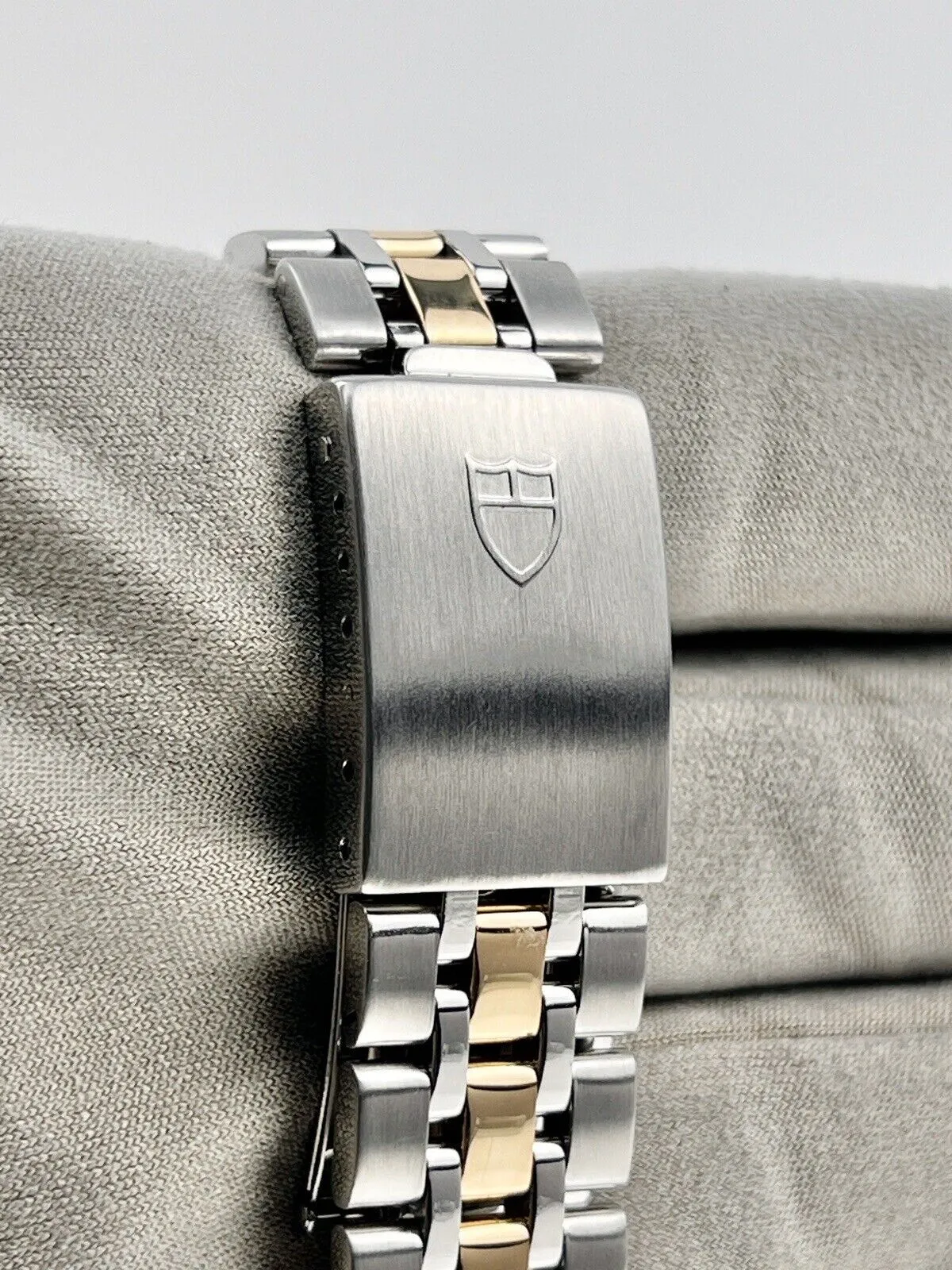 Tudor Prince Day Date 76213 Diamond Dial Gold Steel Automatic Men's Watch 36mm