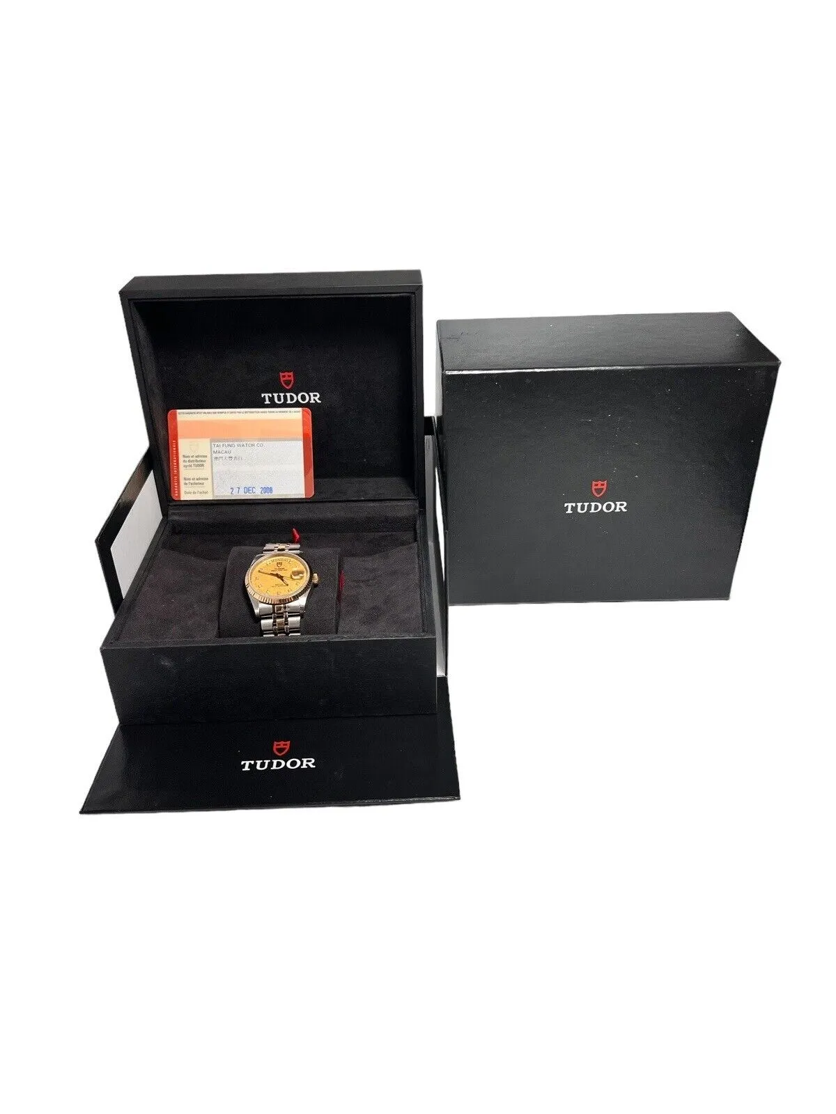 Tudor Prince Day Date 76213 Diamond Dial Gold Steel Automatic Men's Watch 36mm