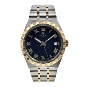 Tudor Royal Automatic Black Dial Two-Tone Men's Watch Ref 28503 Box And Papers