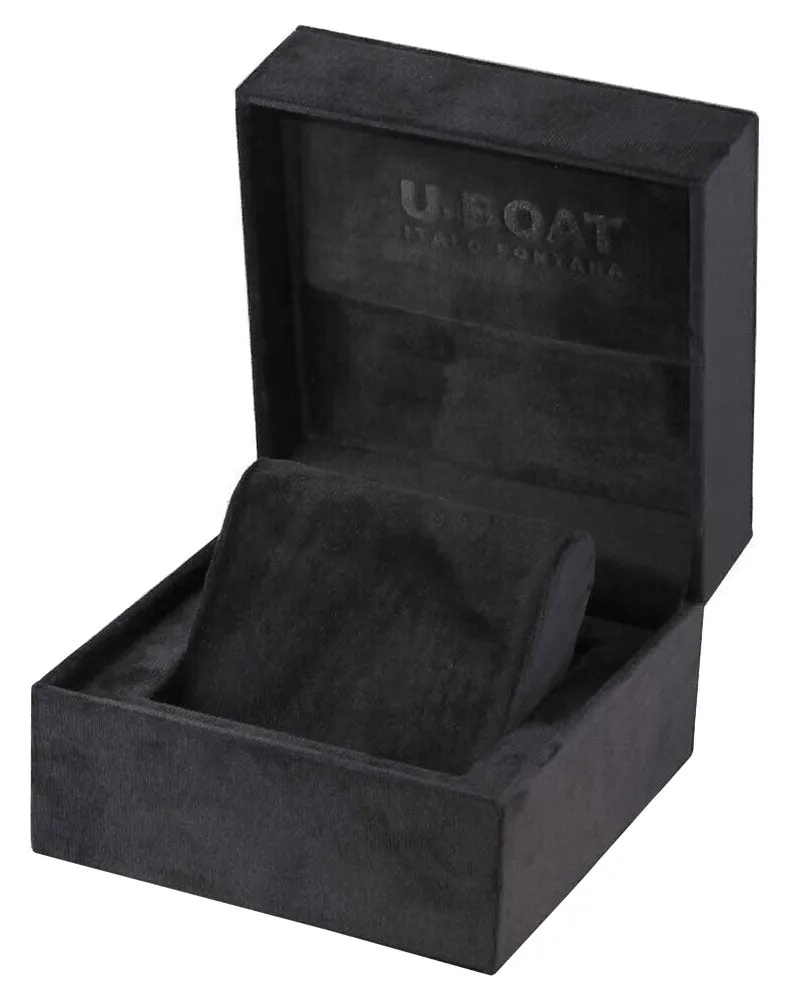 U-Boat Darkmoon Black PVD Black Dial Black Rubber Strap Quartz Mens Watch 8464