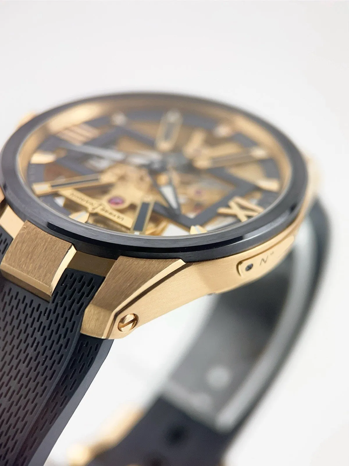 Ulysse Nardin 18k Rose Gold Skeleton Dial 42mm Manual Wind Men’s Watch 3716-260