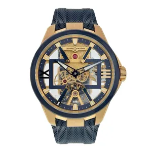 Ulysse Nardin 18k Rose Gold Skeleton Dial 42mm Manual Wind Men’s Watch 3716-260