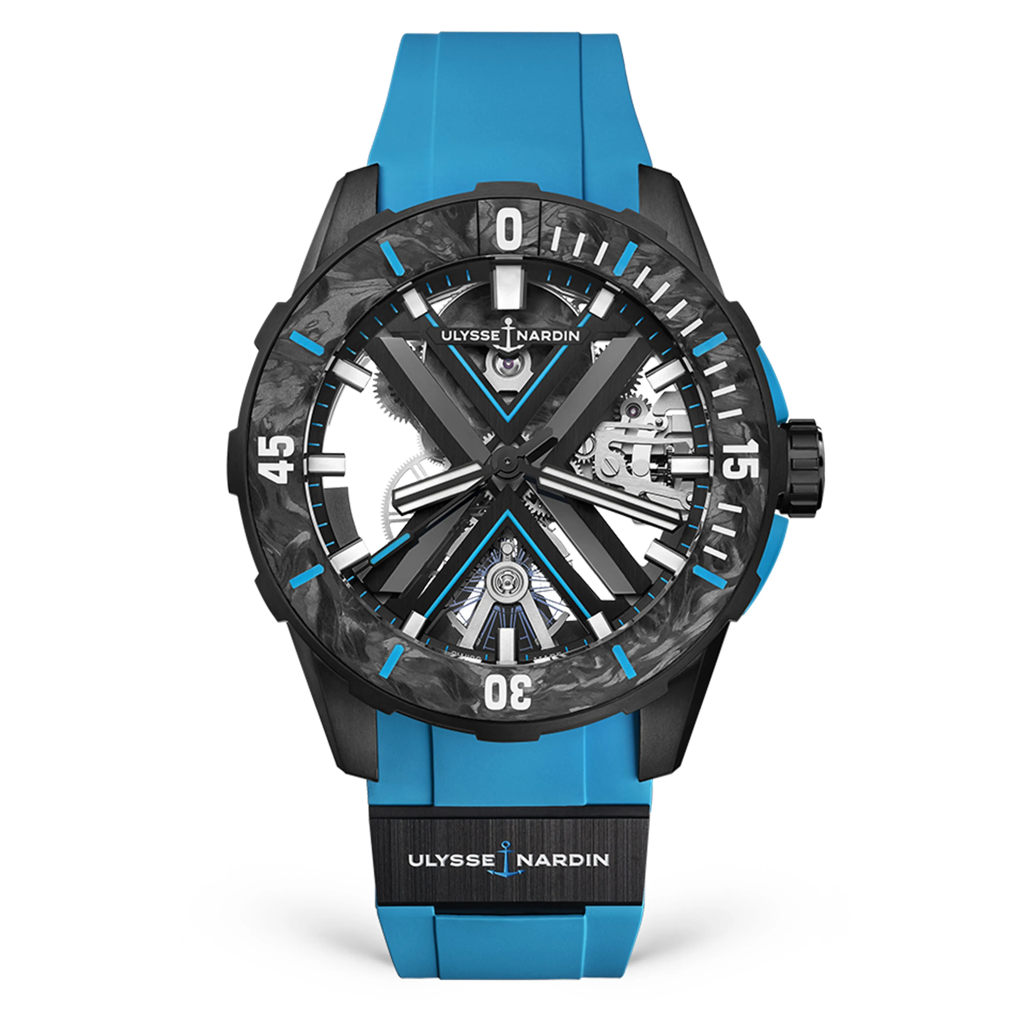 Ulysse Nardin Diver Skeleton X Azure Watch, 44mm Blue Skeleton Dial, 3723-170-2B/3A