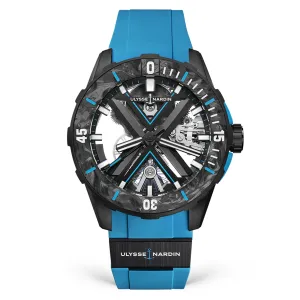 Ulysse Nardin Diver Skeleton X Azure Watch, 44mm Blue Skeleton Dial, 3723-170-2B/3A