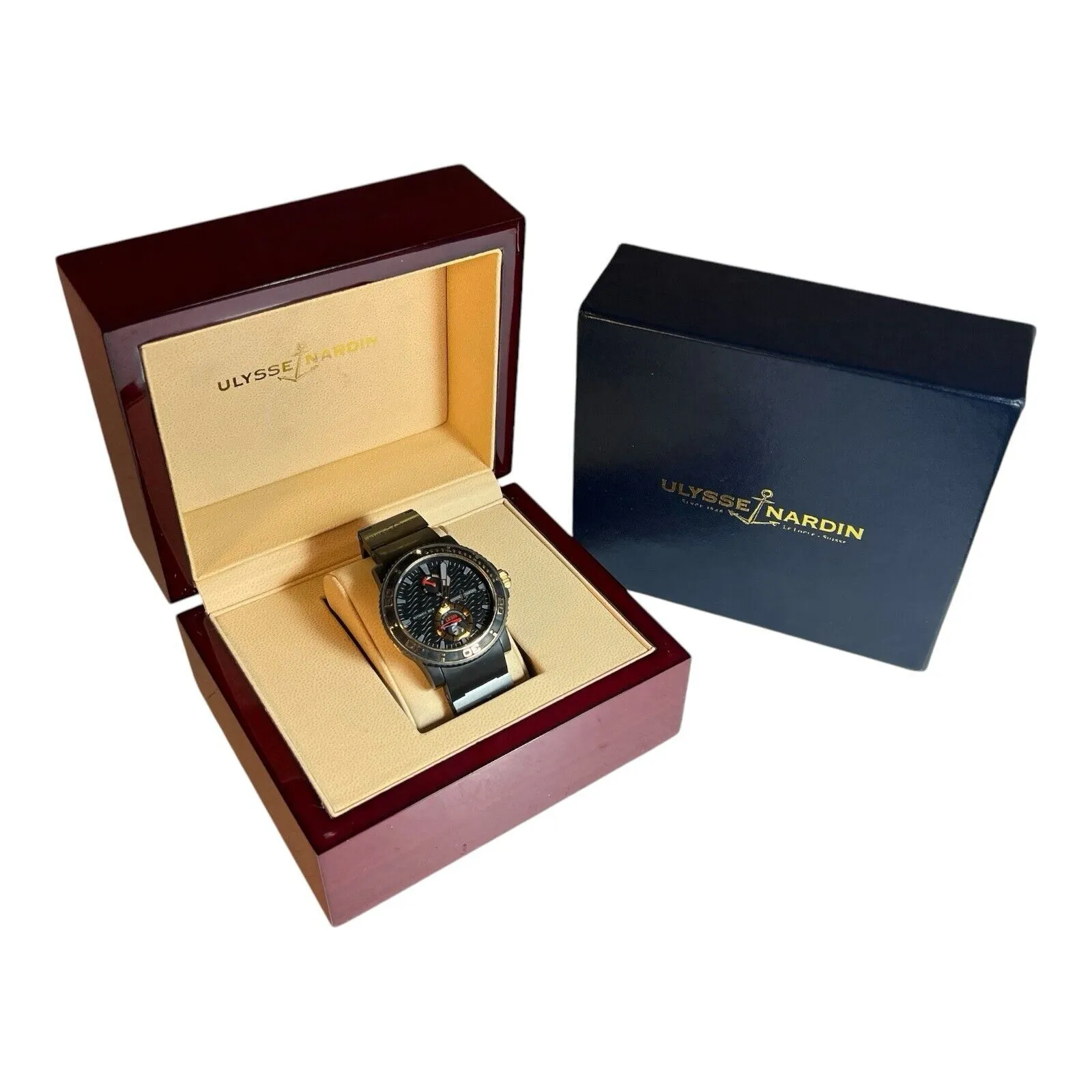 Ulysse Nardin Diver Steel Black Dial 42mm Automatic Mens Watch 263-39 W/ Box